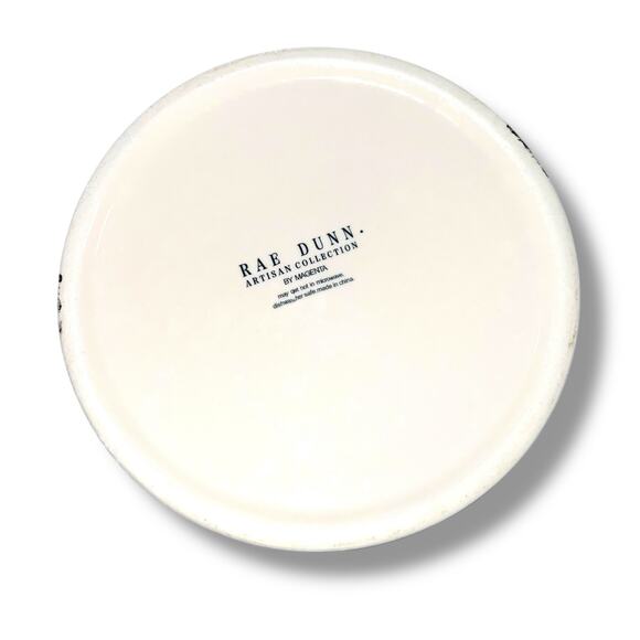 Rae Dunn Pet Dog Cat Dishes Food Bowls Nibble Devour Ceramic White Black Blue - Picture 10 of 14